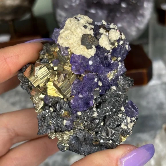Pyrite Fluorite from Ojuela Mexico 🇲🇽 OM03